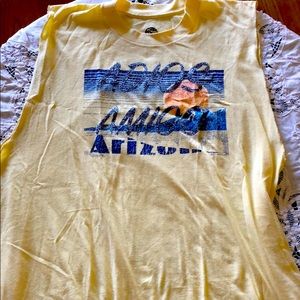AQC banana yellow rework tank top “adios amigos”